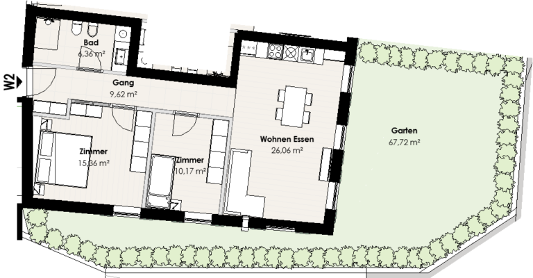 Amadeus Immobilien - EIN End Grundriss 1UG VK W2