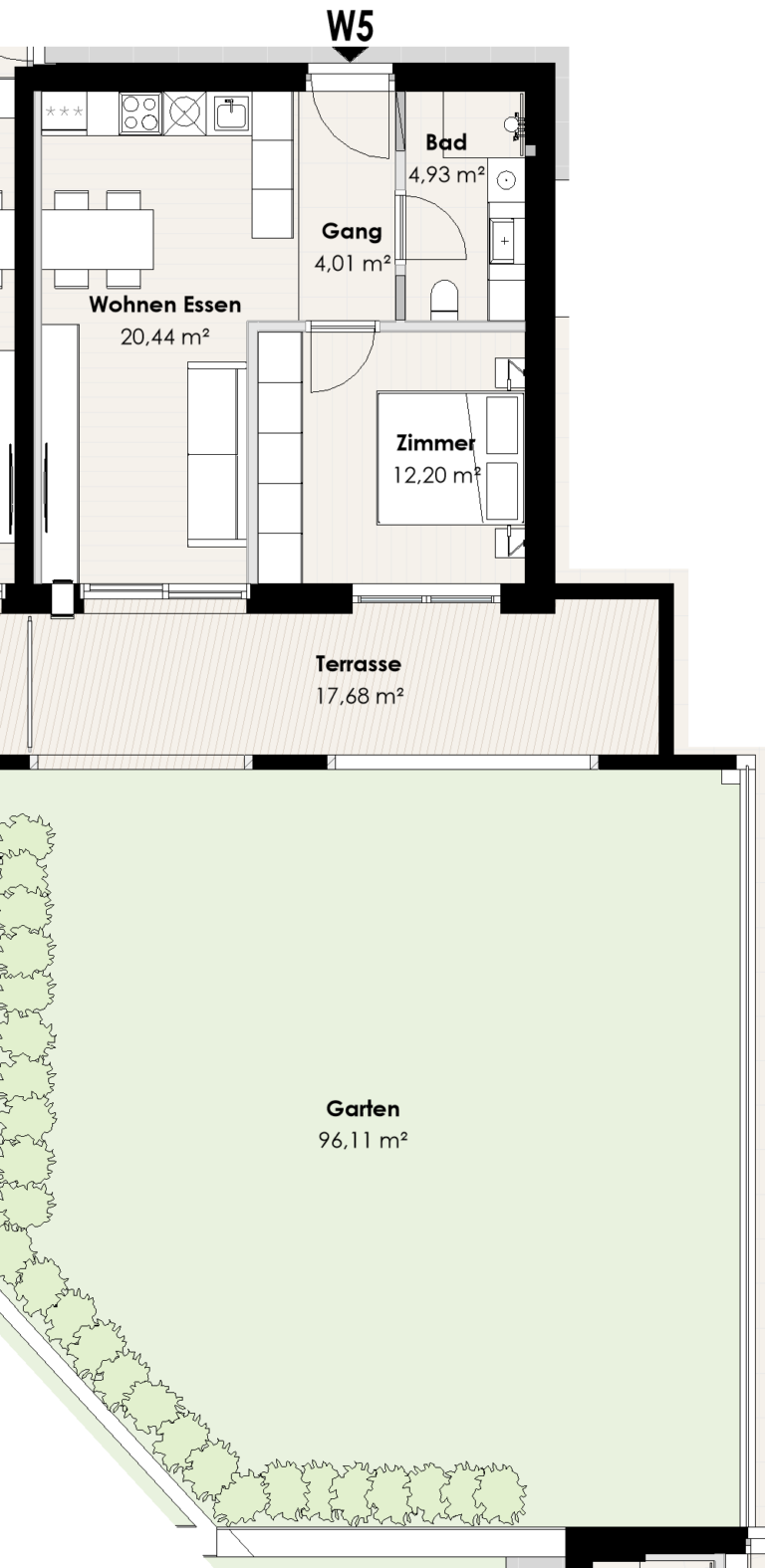 Amadeus Immobilien - EIN End Grundriss EG VK W5
