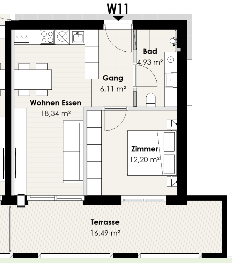 Amadeus Immobilien - EIN End Grundriss OG1 VK W11